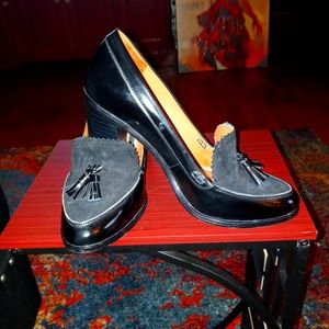 Pour la Victoire Dru Loafer Pumps sz 7 blk